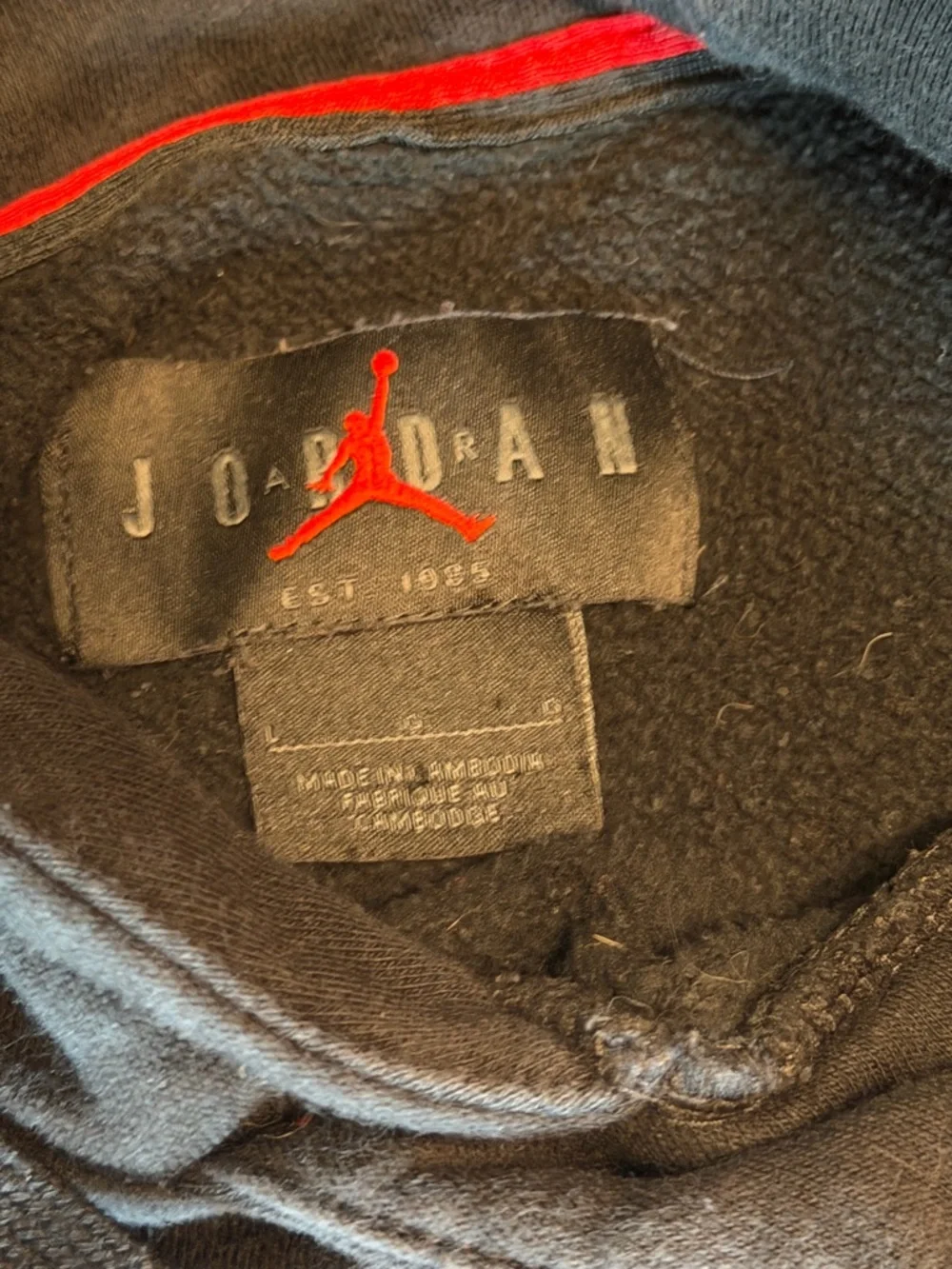 Jordan Jumpman Hoodie Black Streetwear Skater Athleisure Sweatshirt L